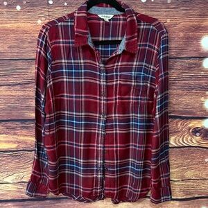 Lucky Brand Red and Blue Plaid Shirt